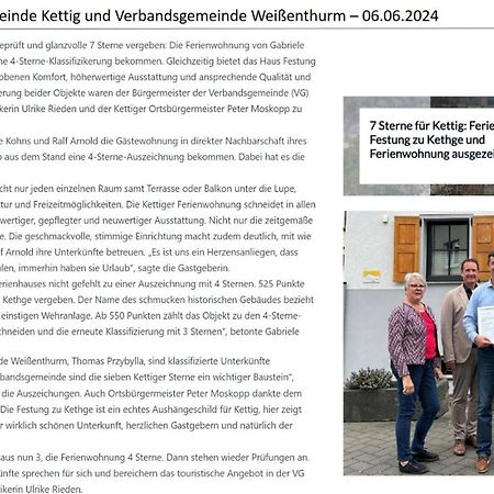 4-Sterne Zertifizierte Ferienwohnung Festung Zu Ketghe - Naehe Koblenz Fuer Urlaub Und Arbeit Kettig Ngoại thất bức ảnh